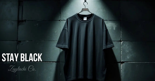 Camiseta negra oversize streetwear Zaylachi Co.  Cómo mantener la ropa negra sin perder el color.