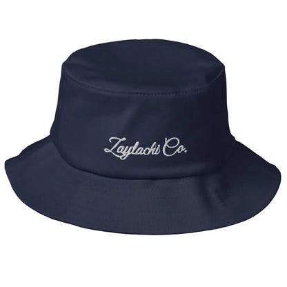 Navy bucket hat Zaylachi Co. embroidered signature streetwear | Zaylachi Co.