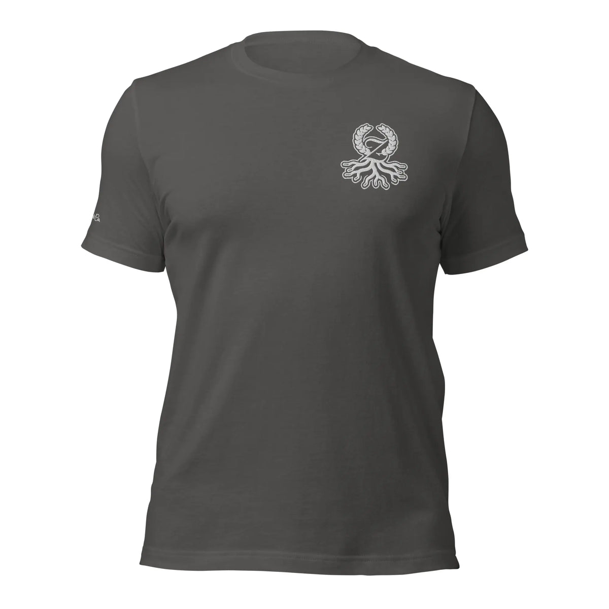 Camiseta clásica asfalto logo blanco bordado Zaylachi Origine streetwear