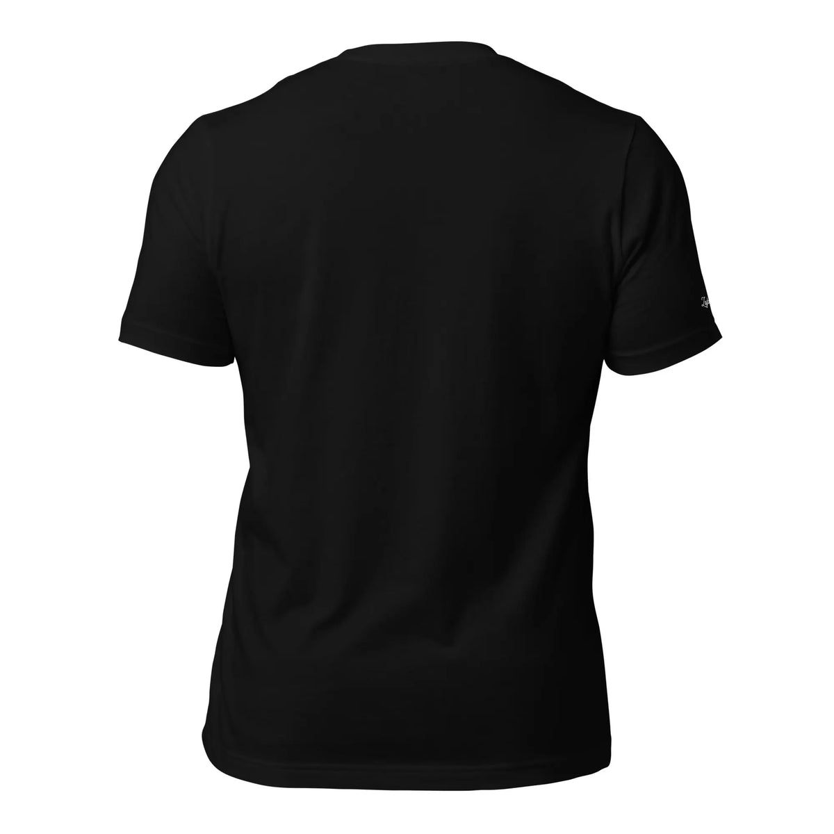 Camiseta clásica negra logo blanco bordado Zaylachi Origine vista posterior
