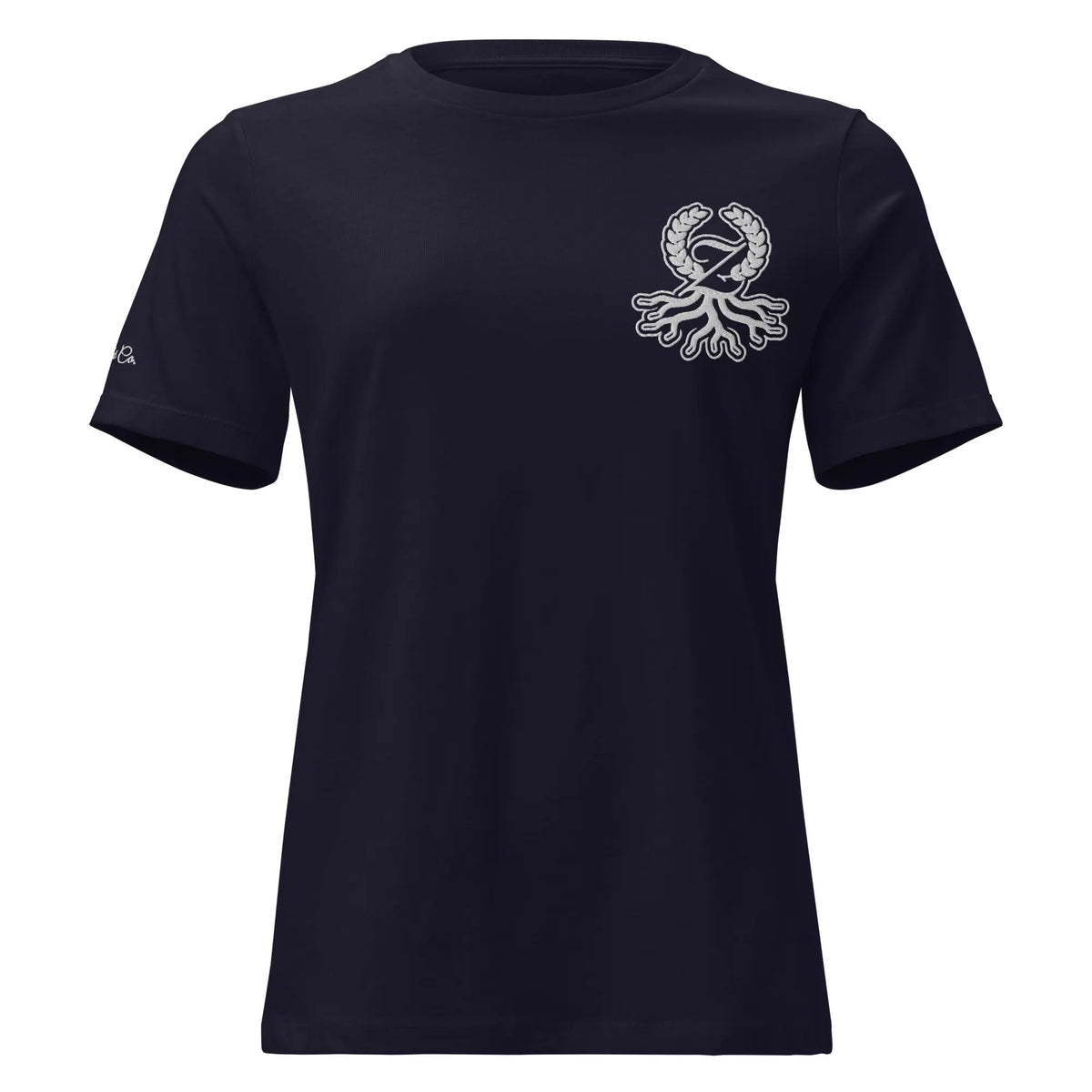 T-shirt relaxed fit femme marine broderie Zaylachi Origine streetwear