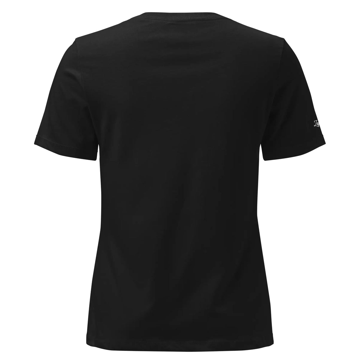 T-shirt relaxed fit femme noir broderie Zaylachi Origine vue de dos