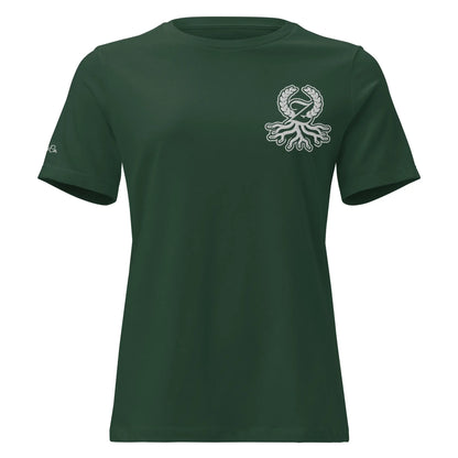 T-shirt relaxed fit femme vert forêt broderie Zaylachi Origine streetwear