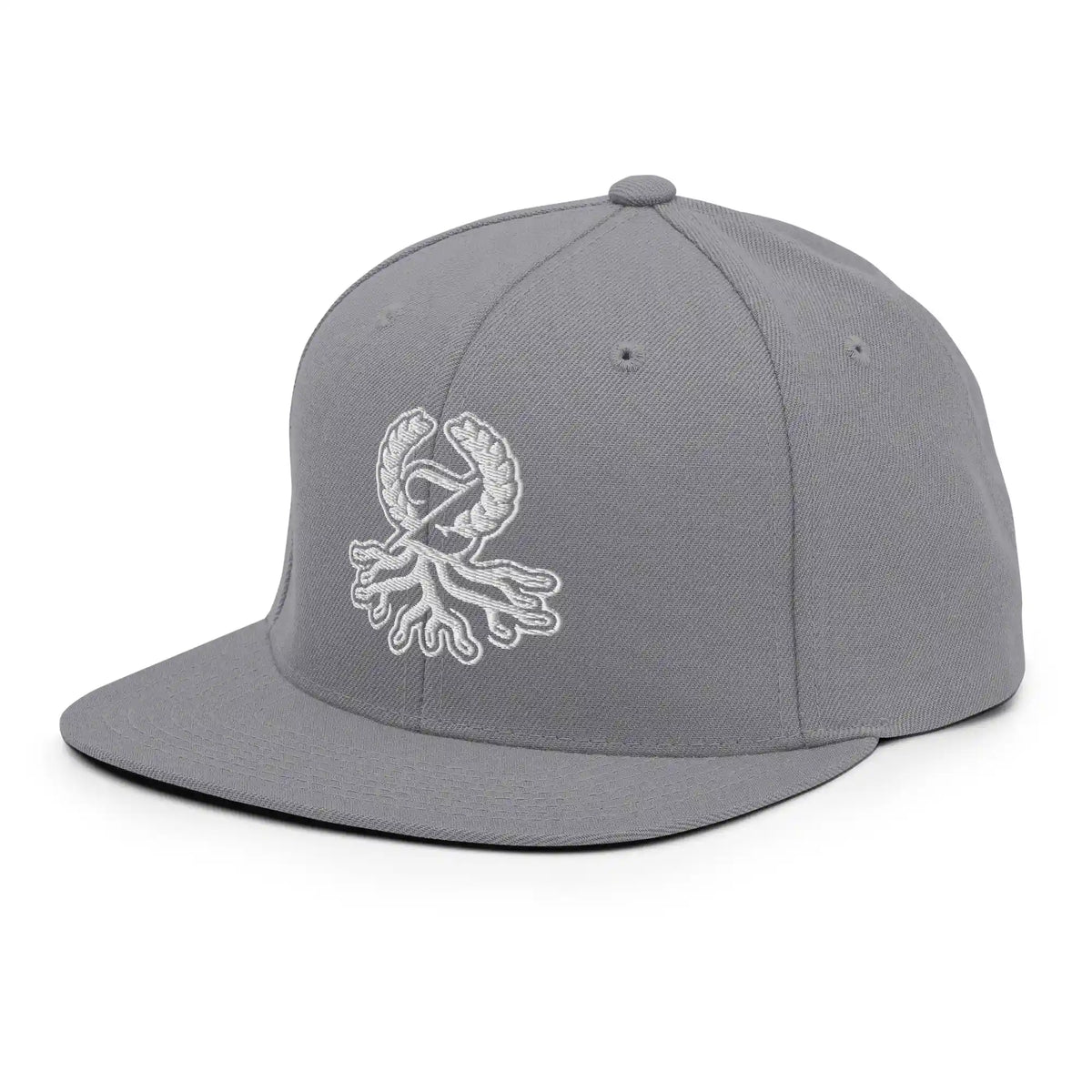 Gorra snapback plateada bordado Zaylachi Origine streetwear | Zaylachi Co.