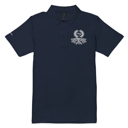 Polo piqué femme marine semi-ajusté brodé Zaylachi Origine streetwear | Zaylachi Co.