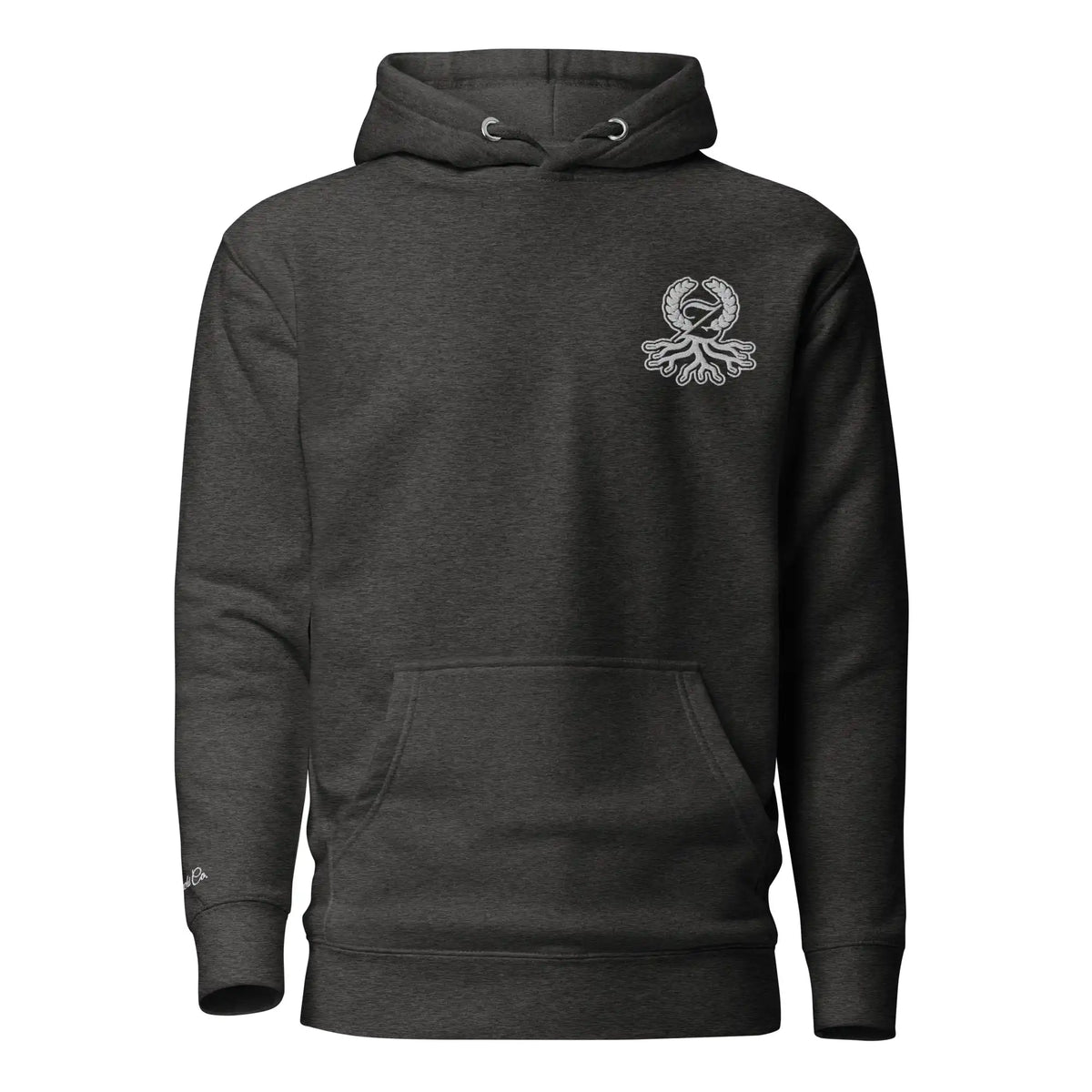 Sudadera premium unisex carbón jaspeado bordado Zaylachi Origine streetwear | Zaylachi Co.