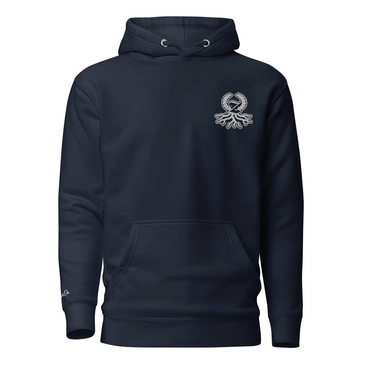 Sudadera premium unisex marino bordado Zaylachi Origine streetwear | Zaylachi Co.